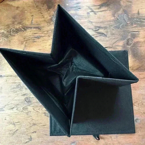 Black Canvas Square Storage Bin NEW - Picture 8 of 9